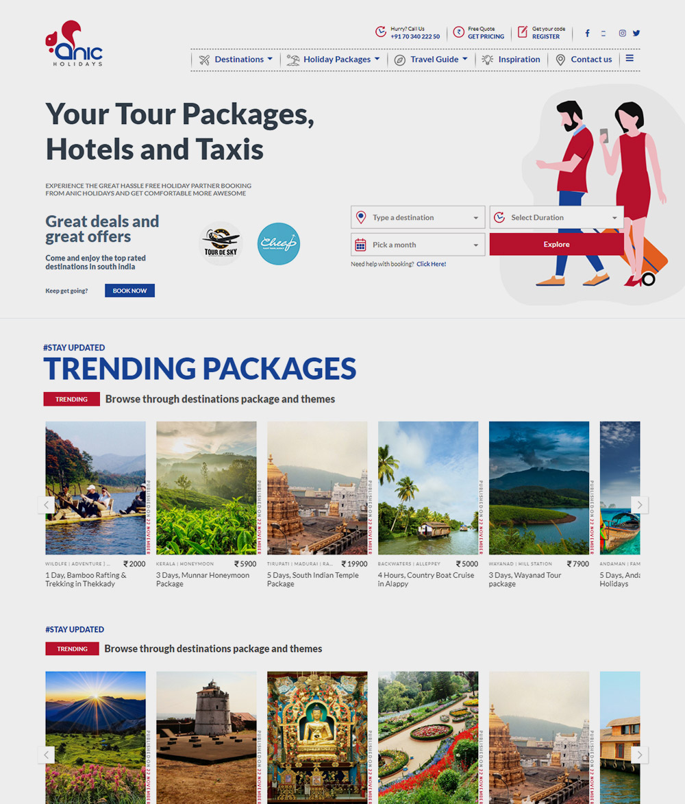 Web Application for Anic Holidays